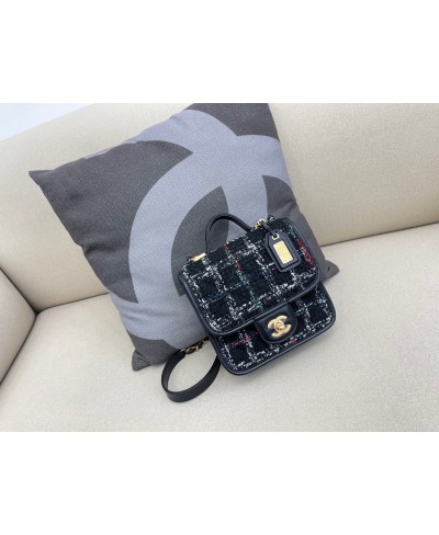 CHANEL SMALL FLAP BAG WITH TOP HANDLE